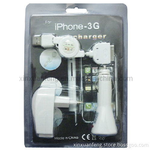 3 in 1 Charger Kit for iPhone and iPod (XF-CK-013)